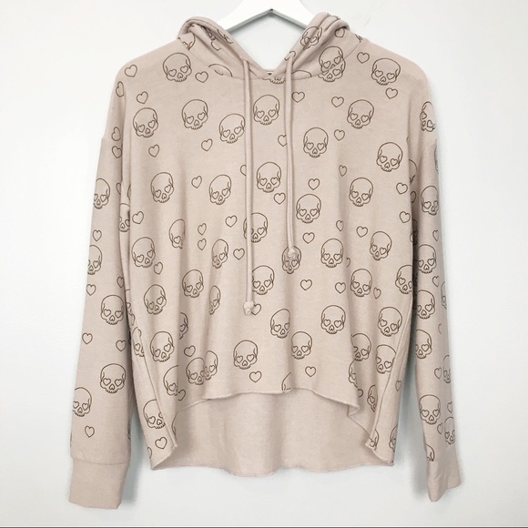 Chaser Skull Heart High Low Hoodie 